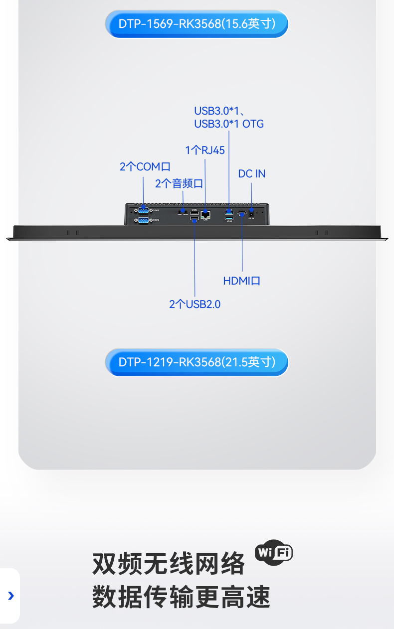 无风扇工业平板电脑,宽温运行IP65防护,DTP-0819-RK3568.jpg