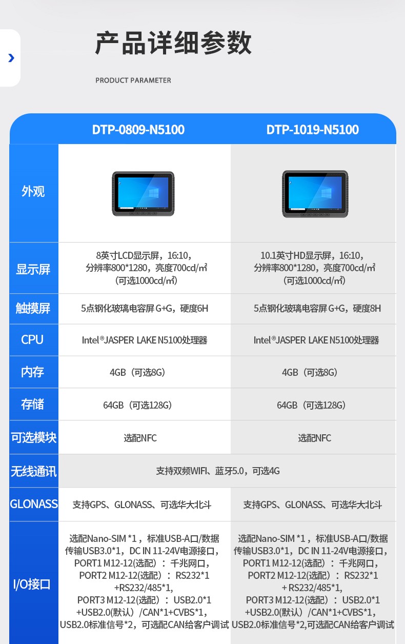 东田车载工业平板电脑,轻薄便携,DTP-0809-N5100.jpg