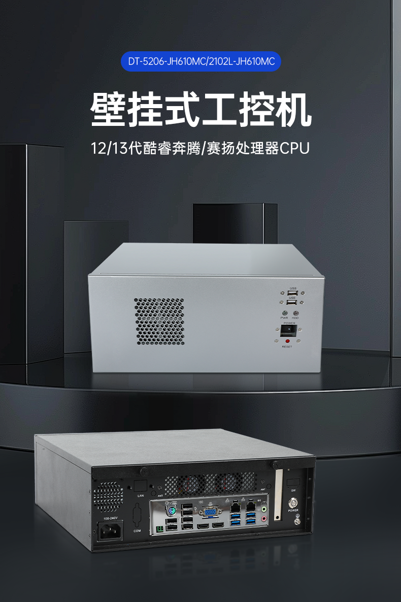 酷睿12/13代壁挂式工控机,支持三显工业服务器,DT-5206-JH610MC.png