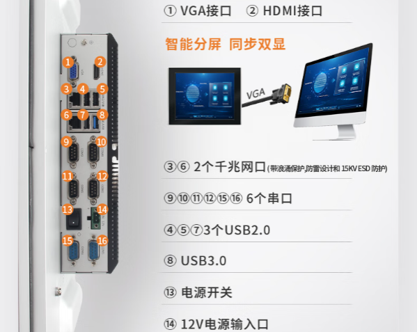 东田工业触摸屏电脑端口.png