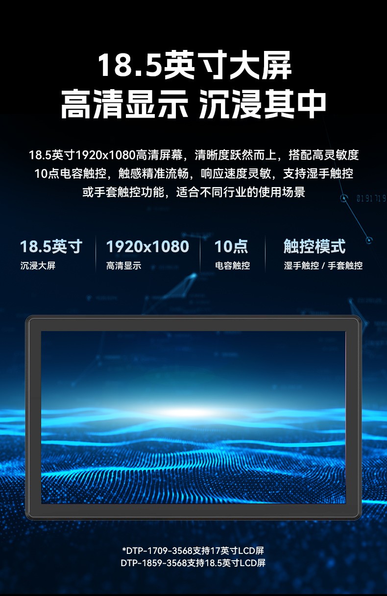 18.5英寸工业平板电脑,高清显示工业触摸一体机,DTP-1859-3568.jpg