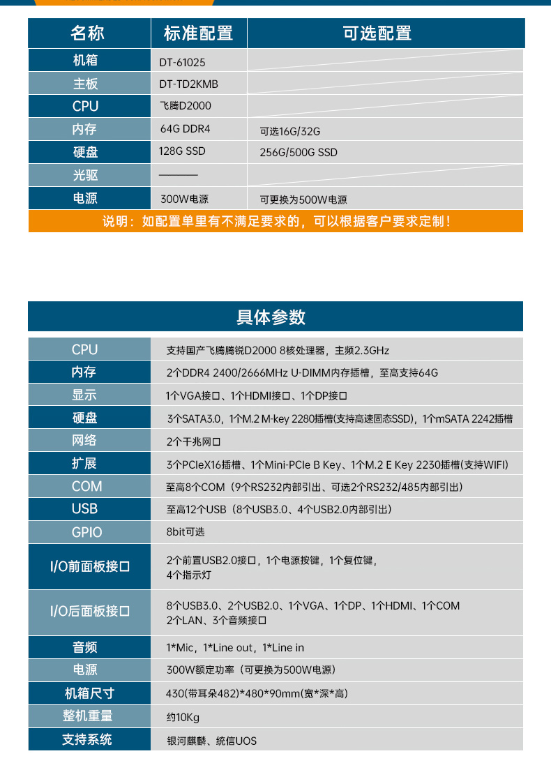 国产化飞腾2U工控机,信息安全工业电脑主机,DT-61025-TD2KMB.jpg