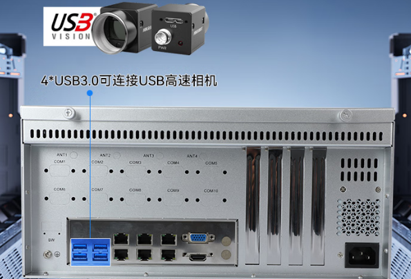 东田国产化4U工业电脑端口.png
