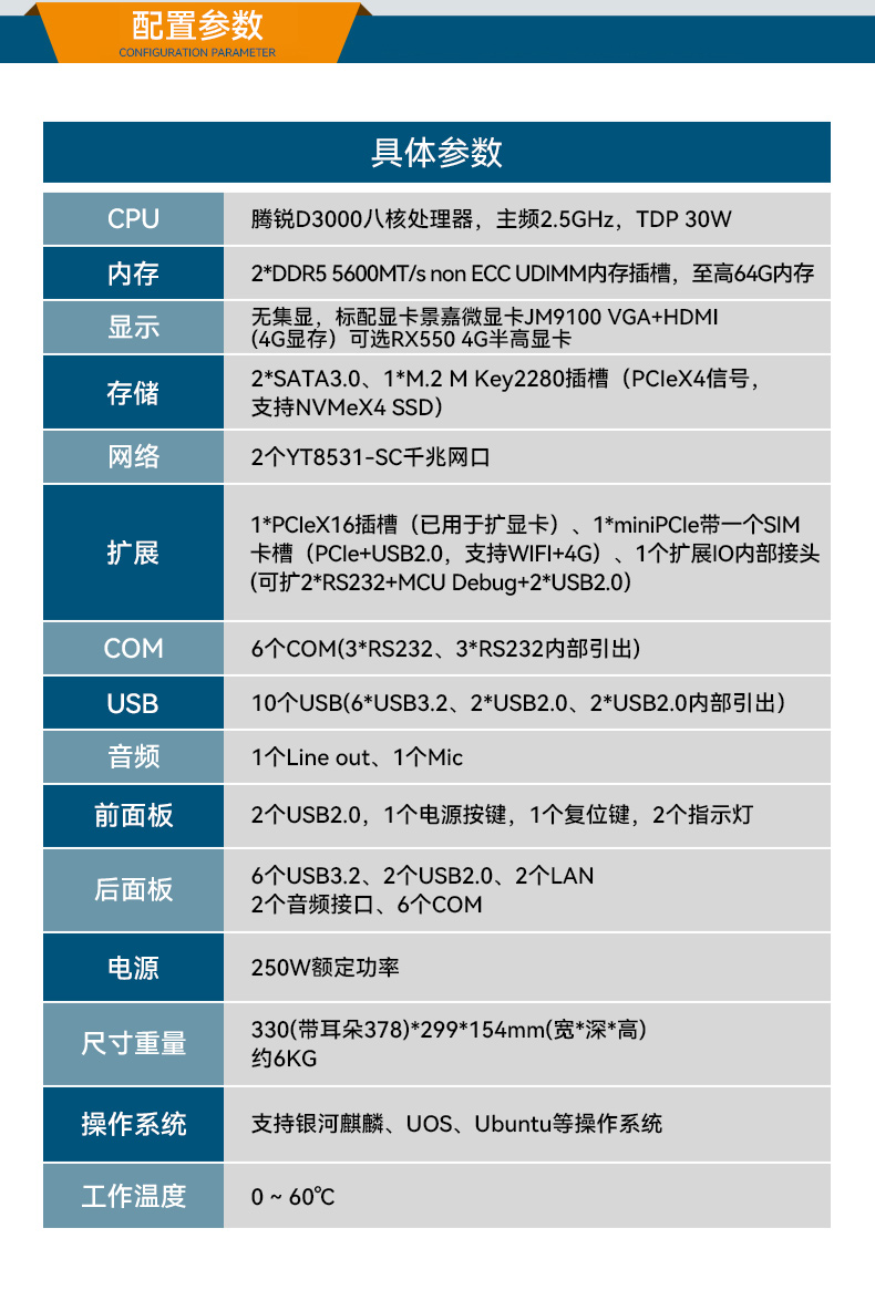 国产腾锐D3000壁挂式电脑,麒麟系统工控机主机,DT-5206-BD3KMC.jpg